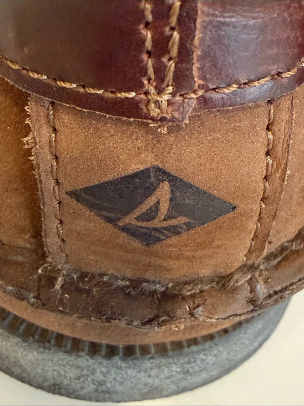 Sperry Top-Sider Men’s 11.5 Brown Leather Nubuck 2-Eye Boat Shoes Moc Toe